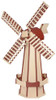 Large Poly Windmill in Ivory and Cherrywood