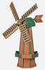 Large Cedar and Green Windmill Made of Poly by Sunrise Creations