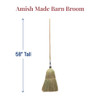 Amish Made Barn Broom made in Lancaster County, PA is 58 inches Tall