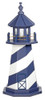 Cape Hatteras Lighthouse in White and Patriotic Blue Wooden Lighthouse - 3 Feet