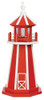 Cardinal Red with White Trim Wooden Lighthouse - 3 Feet for Harvest Array 