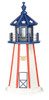 Patriotic Blue Top with White Panels and Red Trim Wooden Lighthouse - 3 Feet for Harvest Array 