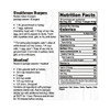 Halladay's Steakhouse Burger, Burger Blend back label with recipe and nutrition information.