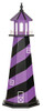 Cape Hatteras Lighthouse in Purple and Black (Ravens Colors) Wooden Lighthouse - 5 Feet 