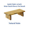 Our Natural Stained 36 Inch Briar Patch Flower Pot Benches can be stained for indoor or outdoor use and look beautiful in any setting. Order now  at harvestarray.com.