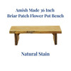 Amish Made 36 Inch Briar Patch Flower Pot Bench will ship to your door when ordered from Harvest Array.