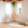 Amish made 24 inch Single Timberland Chair Swing, cedar indoor finish. Available to purchase online from Harvest Array. Polypropylene ropes to hang are included.