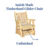 Amish Made Timberland Glider Chair with Live Edges. Unfinished. Shop harvestarray.com today.