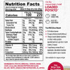 Nutrition facts label for Rocky Mountain Trail Loaded Potato mix. Stock your pantry from harvestarray.com.