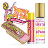 Collection of vintage style lip products in the Pink Lemonade Flavored Trio Kit Gift Set.