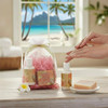 Mini Soap, Lotion, and Soap Saver Gift Bag in Island Ginger Mango Scent. Contains shea butter that is naturally vitamin rich to soothe skin.