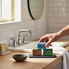 New Men's Mini, 2.0 ounce Elements Soaps in Cedarwood, Forest, or Ocean. Great for travel or gifts. Shown in a man's bathroom. Sold separately online at harvestarray.com.