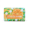 New 6.4 oz. Wrapped Soap Block with Valencia Orange Scent. Enriched with shea butter, cocoa butter, virgin olive oil, orange oil & vitamins B, C & E. Purchase online at harvestarray.com.