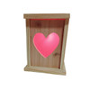 Heart Rustic Wooden LED Lantern with a C7 white LED 120 volt bulb and 6' cord included. For indoor/outdoor use. Great for Valentine's Day Decor or any day to show love.