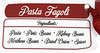 Ingredient list for Double L Ranch Pasta Fagoli soup mix