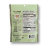 Close up of the Back of the Package of Hammond's Natural Sour Pillow Drops with ingredients, Allergens, and Nutrition info.