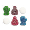 Albanese Sour Snow Day Gummies come in fun winter shapes like snowballs, winter hats and mittens with five super sour fruit flavors. Order online at harvestarray.com.