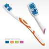 Newman Toothbrushes with Tongue Cleaner and soft bristles available in 4 in assorted colors.