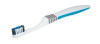 Super Grip Youth Toothbrush closeup, in Blue. American made.