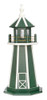 Turf Green with White Trim Wooden Lighthouse with Base - 3 Feet for Harvest Array 