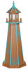 Mahogany with Aruba Blue trim Wooden Lighthouse with Base - 5 Feet 