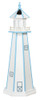 White with Powder Blue trim Wooden Lighthouse with Base - 5 Feet for Harvest Array 