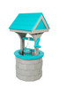 Light gray and aruba blue Medium Wishing Well