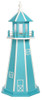 Aruba Blue with White Trim Poly Lighthouse -2 Feet for Harvest Array 