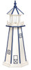 White with Patriotic Blue Trim Poly Lighthouse -4 Feet for Harvest Array 