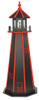 Black with Cardinal Red Trim Poly Lighthouse -6 Feet for Harvest Array 