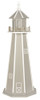 Light Gray with White Trim Poly Lighthouse -6 Feet for Harvest Array
