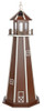 Brown with White Trim Poly Lighthouse with Base -4 Feet for Harvest Array 