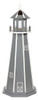 Dark Gray with White Trim Poly Lighthouse with Base -5 Feet for Harvest Array
