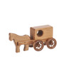 Harvest Stained Wooden Horse and Buggy Small Playset