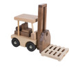 Walnut and Natural Wooden Fork Lift with 1 Pallet