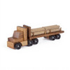 Wooden Truck with Log Trailer and 10 Piece Log Set