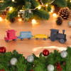 Colorful Wooden Freight Train toy looks great under a Christmas tree. Amish made for Harvest Array.