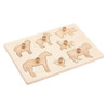 Harvest/Clear Wood Puzzle Board with Harvest Stained Farm Animal Pieces