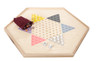 Chinese Checkers on back of Wooden Checkers Game Board