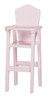 Pink Wooden High Chair for Dolls