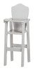 Grey Wooden High Chair for Dolls