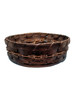 Hand-Woven Reed Basket with Lazy Susan