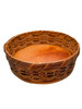 Hand-Woven Reed Basket with Lazy Susan