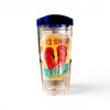 Life is Short Wear Flip Flops -Tumbler with Lid - 16 ounce for hot or cold drinks.