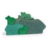 Green Frogs Wooden Animal Puzzles