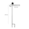 Garden Flag size 34 inches high and holds up to a 13.25 inch flag