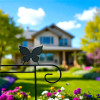 Beautiful Butterfly Garden Flag Holder to make your garden flag really stand out. Available now at harvestarray.com.