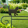 Garden Flag Holders with Decorative Cat Emblem available at harvestarray.com