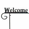 Welcome - Garden Flag Holders with Decorative Emblems