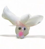 White Washcloth Bunny with Pink Ribbon